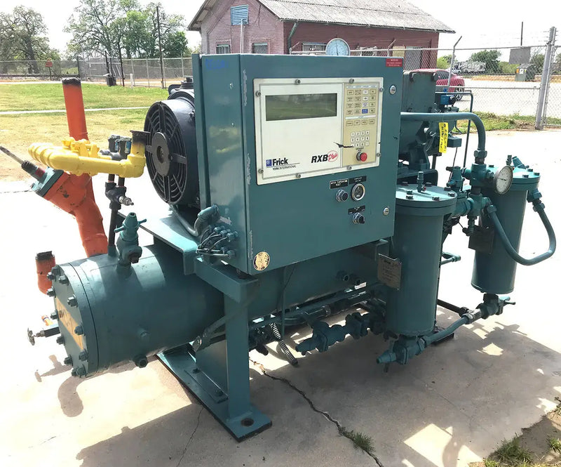 Frick RXB-39 Rotary Screw Compressor Package (Frick XJS120L, 100 HP 208-230/460 V, Frick Micro Control Panel)