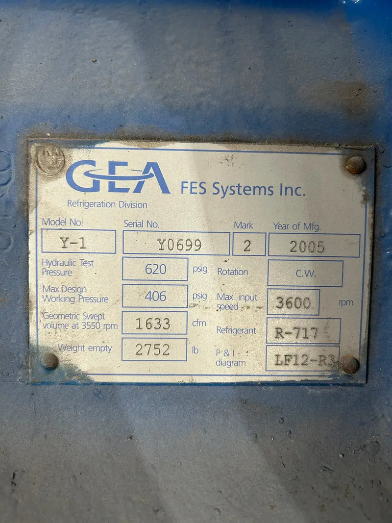 GEA 565-GLB Rotary Screw Compressor Package (GEA Y-1, 250 HP 460 V, GEA III Micro Control Panel)