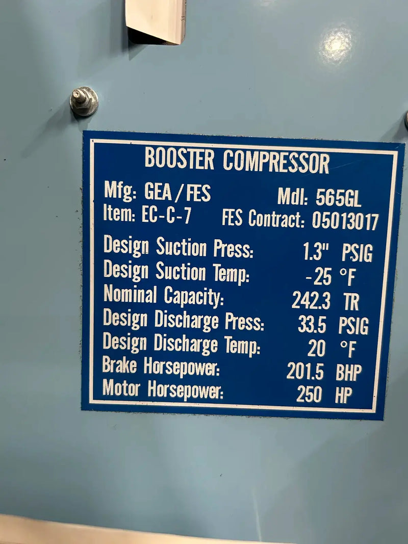 GEA 565-GLB Rotary Screw Compressor Package (GEA Y-1, 250 HP 460 V, GEA III Micro Control Panel)