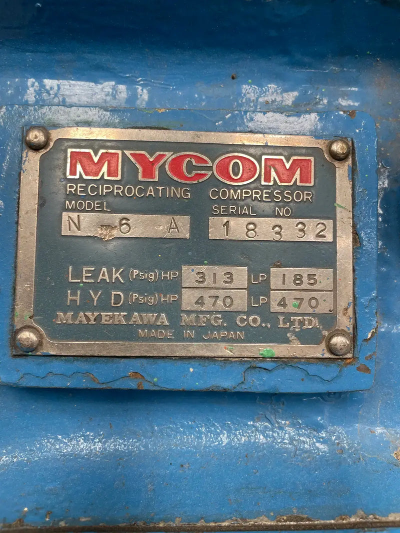 Mycom N6A 6-Cylinder Reciprocating Compressor