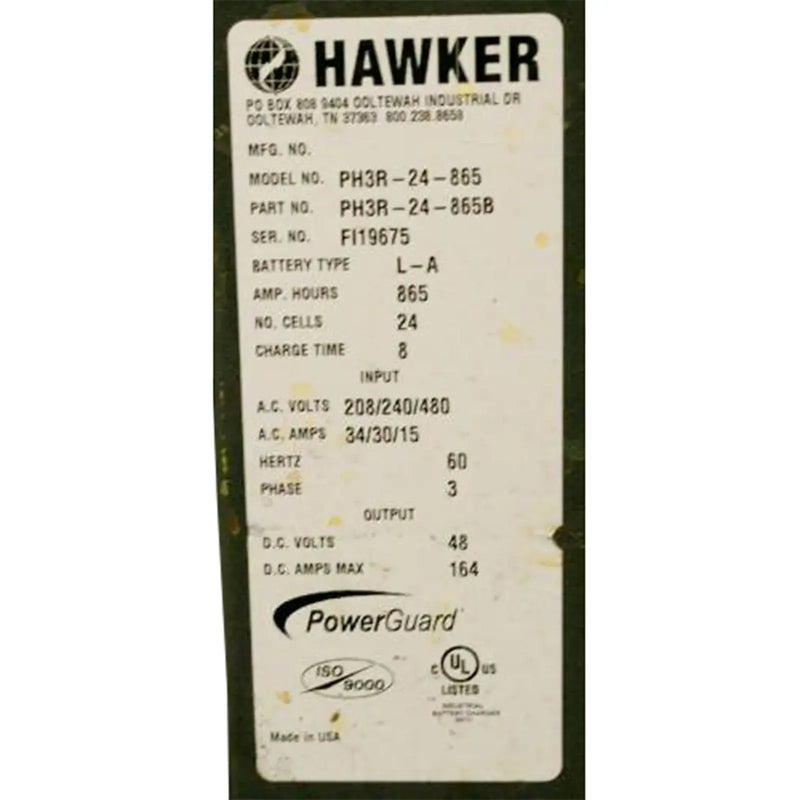 Cargador Hawker Power Guard