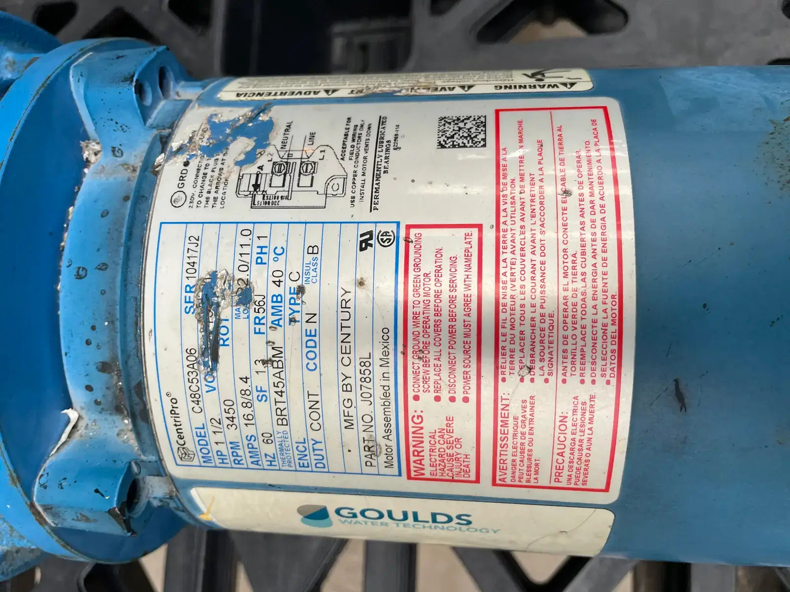Goulds GT15 Centrifugal Pump (1.5 HP, 110 GPM Max)