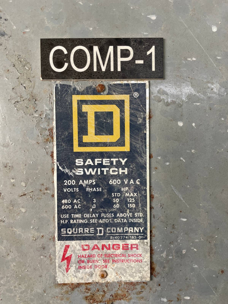 Square D Company 200 AMP Safety switch