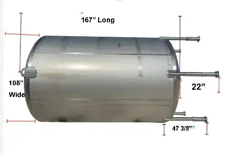 Walker C-10081 Vertical Stainless Steel Tank (6000 Gallons)