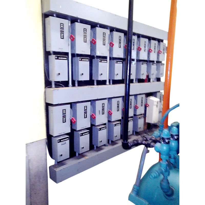 Bank of (15) GE Starters from Ammonia Refrigeration System