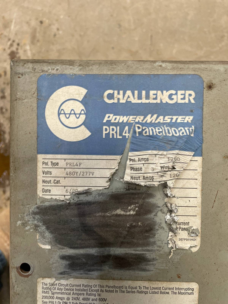 Challenger PRL4 Panel board ( 480/277 Volts, 3Ph, 1200 Amps)