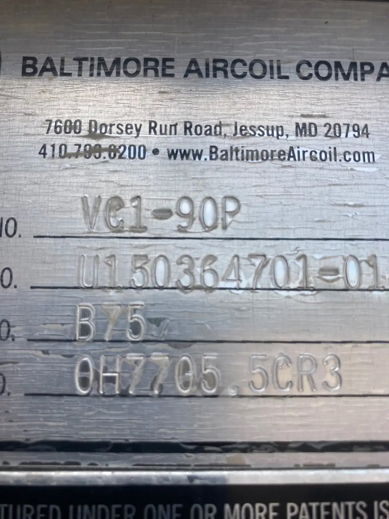 BAC VC1-90P Evaporative Condenser (90 Nominal Tons, 1 - 7.5 HP Motor, 1 Tower Unit)