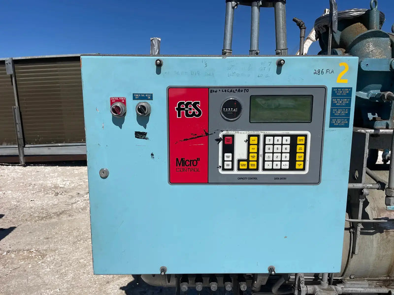 FES 225E Rotary Screw Compressor Package (Mycom 200MUD-HX, 250 HP 230/460 V, FES Micro II Control Panel)