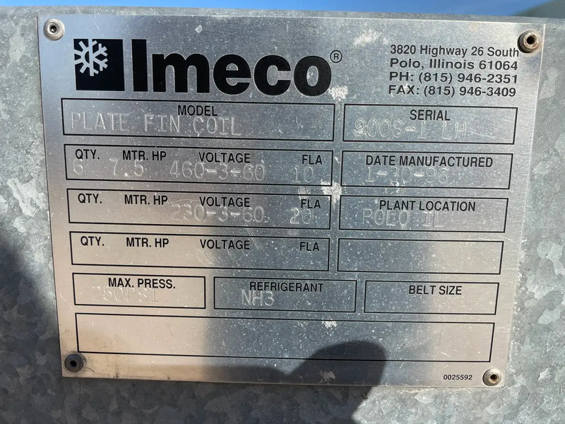 Imeco ICB-4C-606-3 Ammonia Evaporator Coil - 34 TR (Low Temperature)