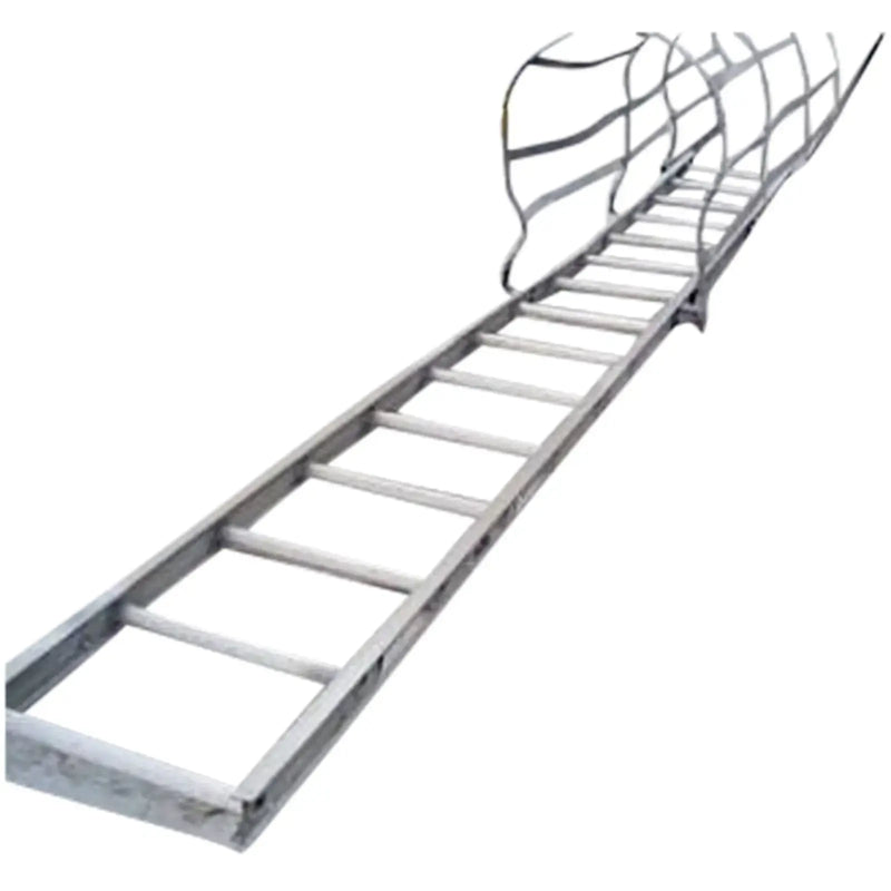 Aluminum Ladder with Galvanized Steel Safety Cage