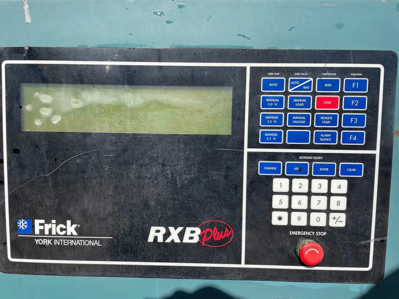 Paquete de compresor de tornillo rotativo Frick RXB19 (Frick XJS95L, 50 HP 240/480 V, panel de control micro Frick RXB Plus)