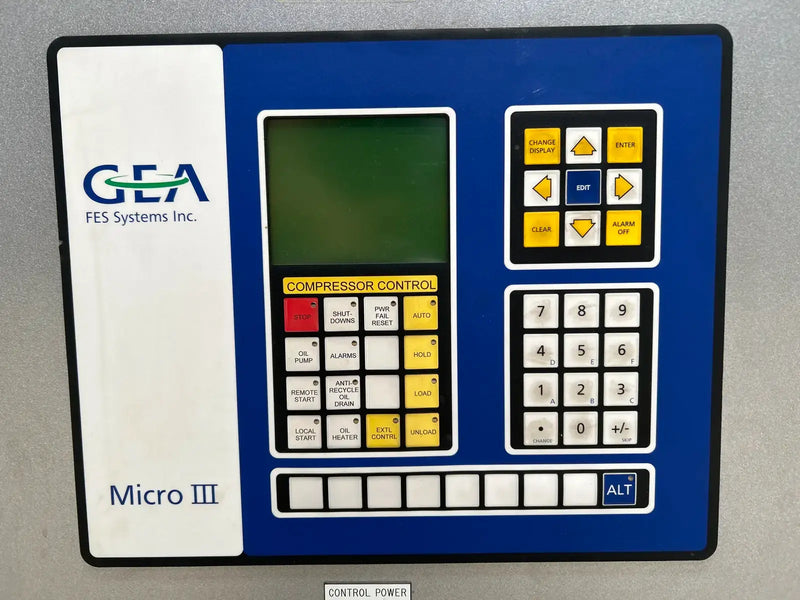 GEA Micro III Screw Compressor Micro Control Panel