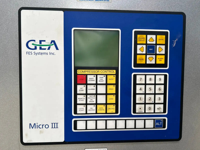 Panel de control micro del compresor de tornillo GEA Micro III