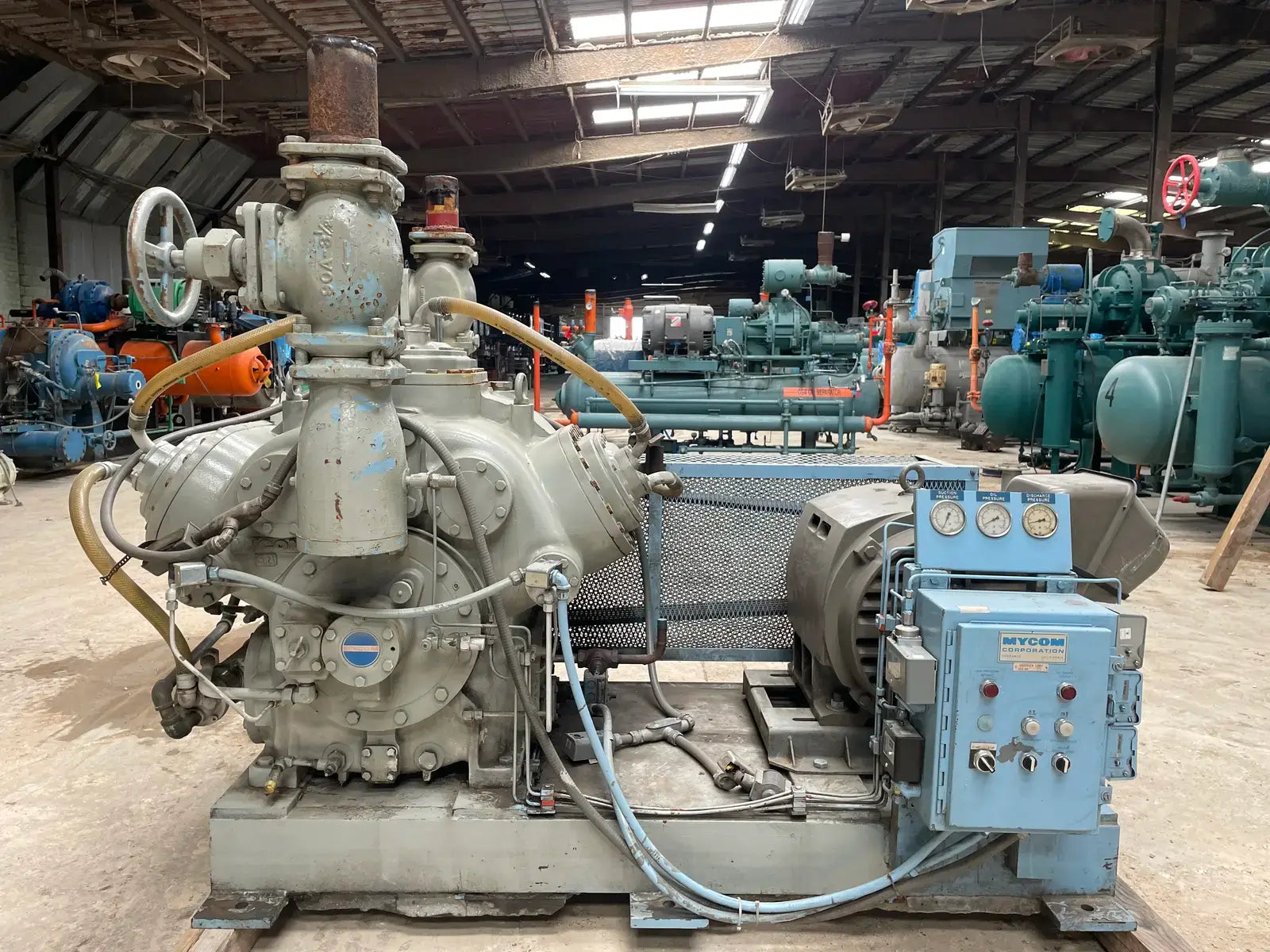Mycom UN6WB 6-Cylinder Reciprocating Compressor Package (100 HP 230/46