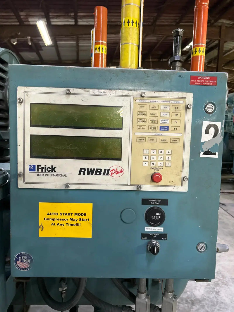 Frick RWB-II-100H Rotary Screw Compressor Package (Frick TDSH193S, 200 HP 230/460 V, Frick RWB II Plus Micro Control Panel)