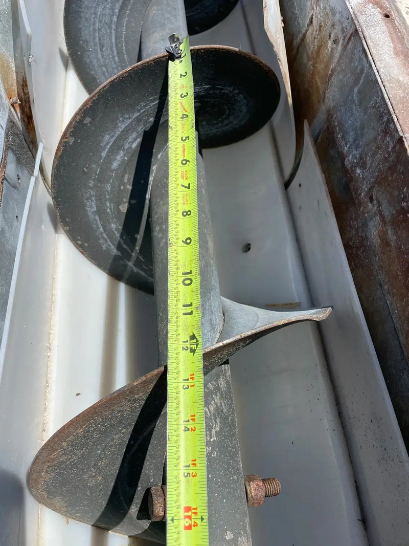 Sinfín de tornillo de acero galvanizado (432 x 12 pulgadas, 7,5 HP)