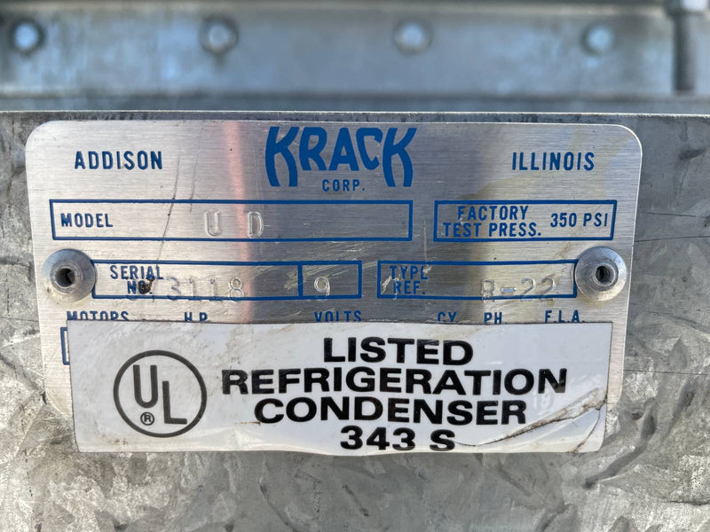 Krack CPC-358-HGU-4-7.5-RH-RBF-22-TH Freon Evaporator Coil- 3 Fans