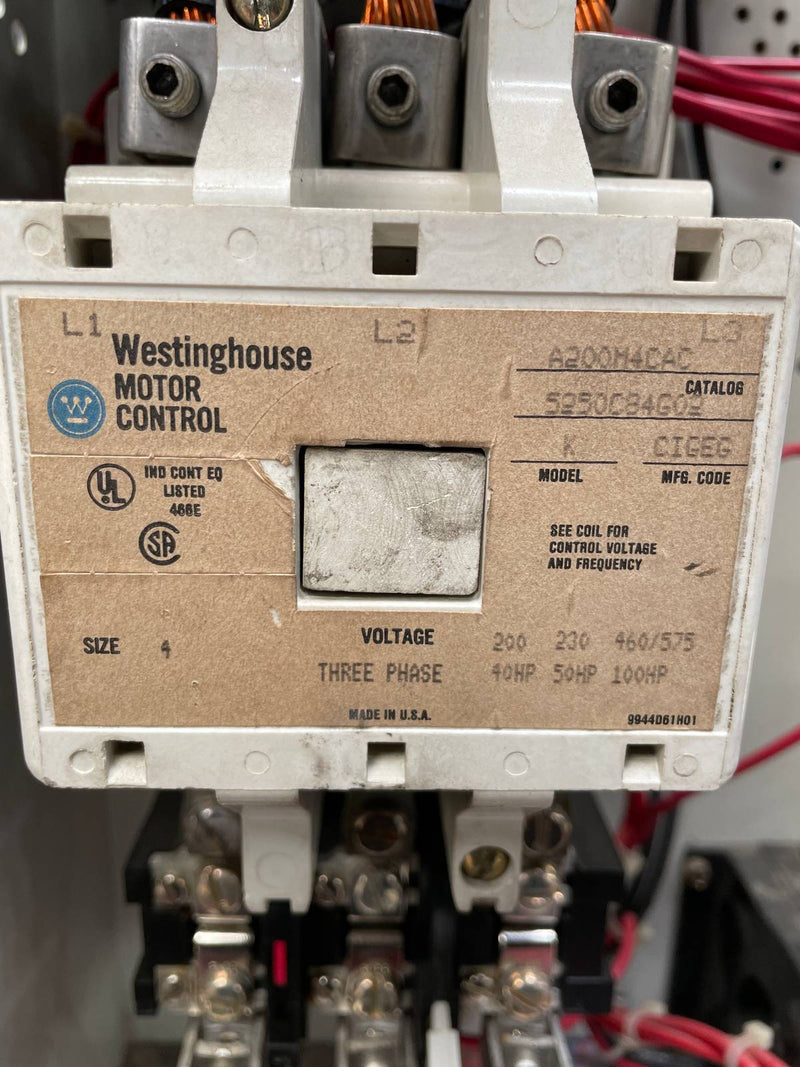 Westinghouse Size 4 Motor Starter with 150 Amp Motor Circuit Protector (100 HP, 480 Volts, 3 PH, 60 HZ)