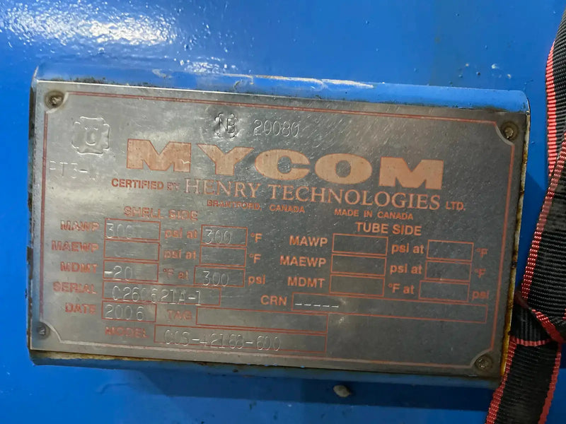 Mycom 320VSDB Screw Compressor Package (320VSDB, 250 HP, 460V,MISSING CONTROL PANEL)