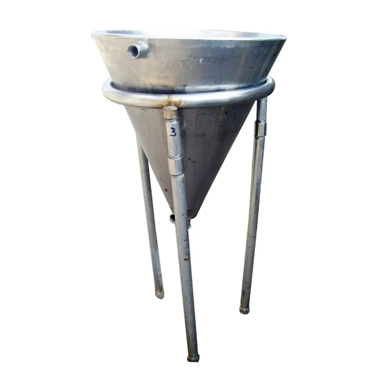 Jacketed Stainless Steel Funnel Tank - 10 Gallon