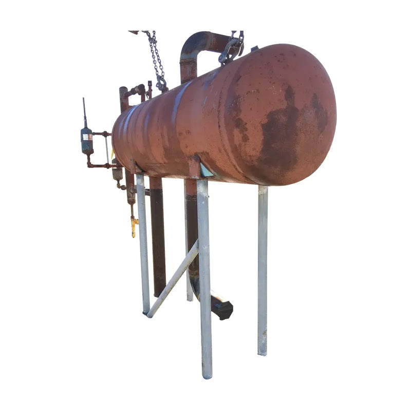 Receptor de amoníaco horizontal para fabricantes de servicios industriales (25 pulgadas x 79 pulgadas, 168 galones)