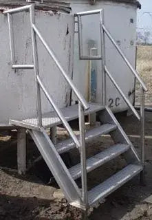 Stainless Steel Stairway with Side Rails