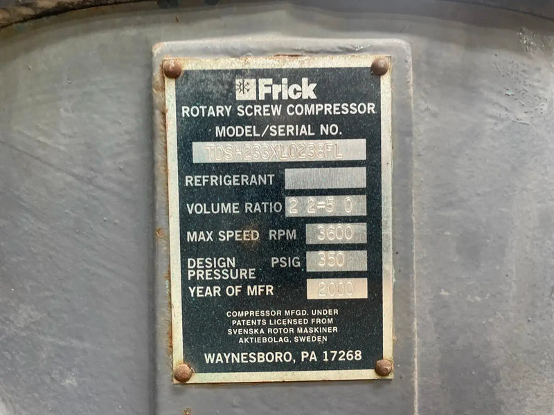 Compresor rotativo de tornillo desnudo Frick TDSH233XL