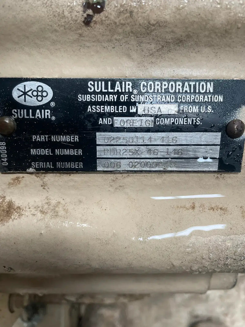 Compresor de tornillo desnudo Sullair PDR25X