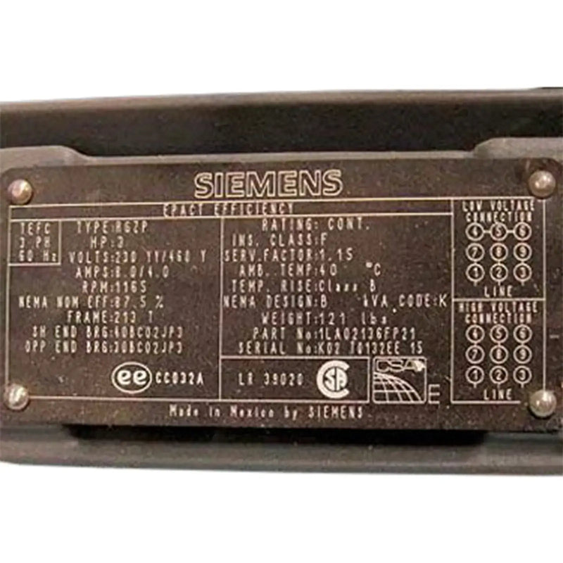Unused Siemens Motor - 3 HP