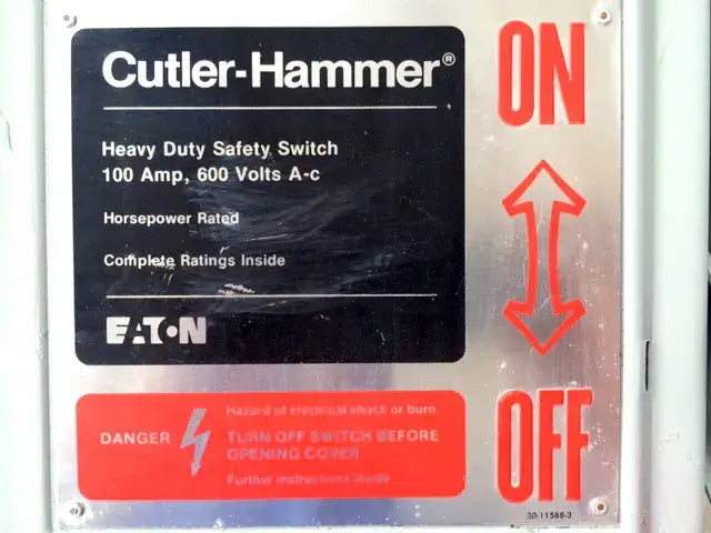 Interruptor de seguridad de servicio pesado Cutler-Hammer / Eaton - 100 amperios