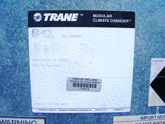 1992 Trane Modular Climate Changer® Air Handler – 30 Tons Trane 
