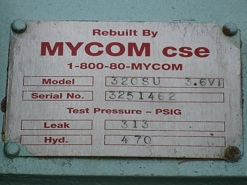 1993 FES 775 / Mycom 320SU Rotary Screw Compressor Package Less Motor FES / Mycom 