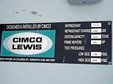 1995 Cimco-Lewis Shell and Tube Heat Exchanger Cimco-Lewis 
