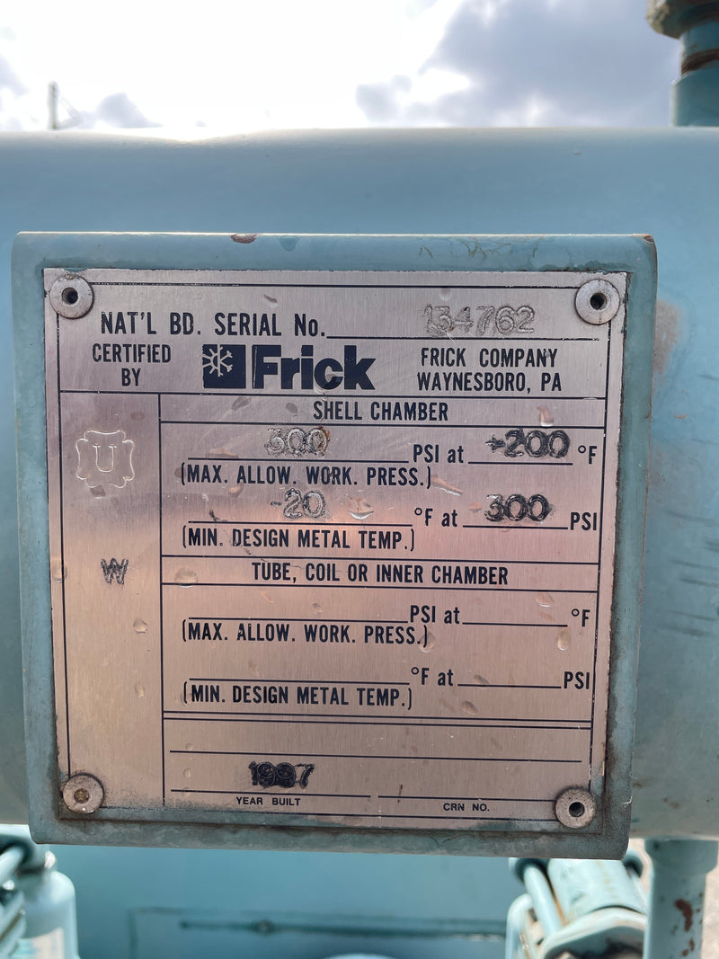 1996 Frick Reciprocating Compressor Package Frick 