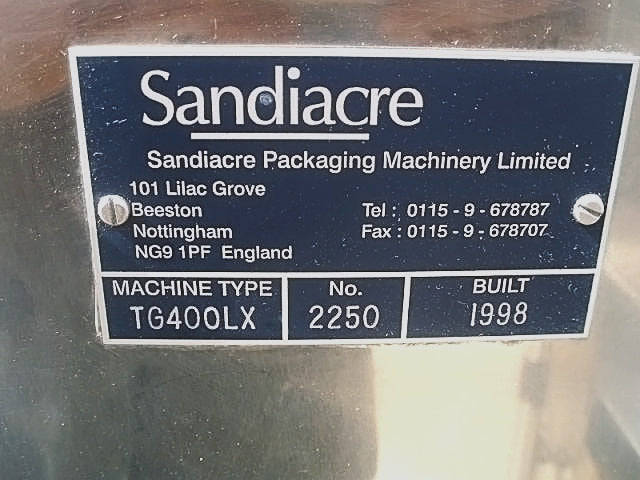 1998 Hayssen Sandiacre Single Tube Intermittent Motion Bag Filler and Sealer Sandiacre Packaging Machinery Ltd. 