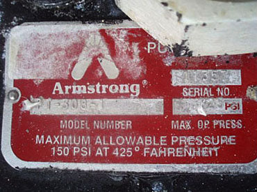 2004 Armstrong Condensate Pump Package Armstrong 