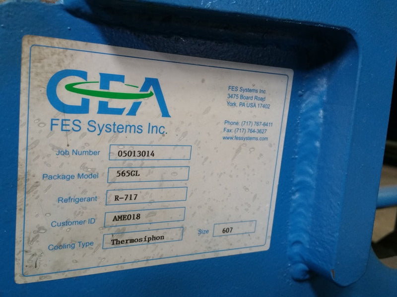 2005 GEA / FES 565-GL Rotary Screw Compressor Package - 602.8 TR, 1,703 CFM GEA / FES 