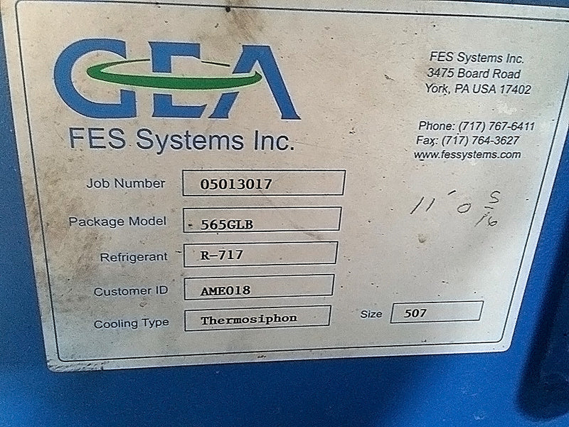 2005 GEA / FES 565-GLB Rotary Screw Booster Compressor – 250 HP GEA / FES 