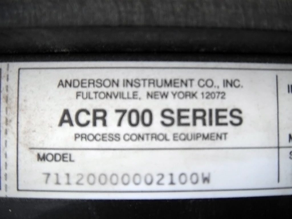 Anderson Instrument Co. ACR 700 Series Chart Recorder