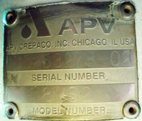 APV Crepaco 8VS2 Sanitary Centrifugal Pump APV Crepaco 