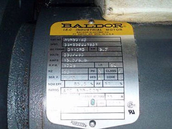 Baldor Industrial AC Motors- 1/3 HP Baldor 