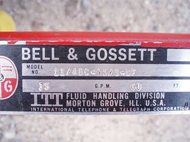Bell & Gossett 1510 Series Centrifugal Pump - 35 gpm Bell & Gossett 