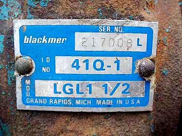 Blackmer Dover Sliding Vane Liquefied Gas Pump LGL Series Blackmer Dover 