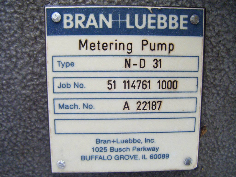 Bran & Luebbe Metering Pump Bran+Luebbe 
