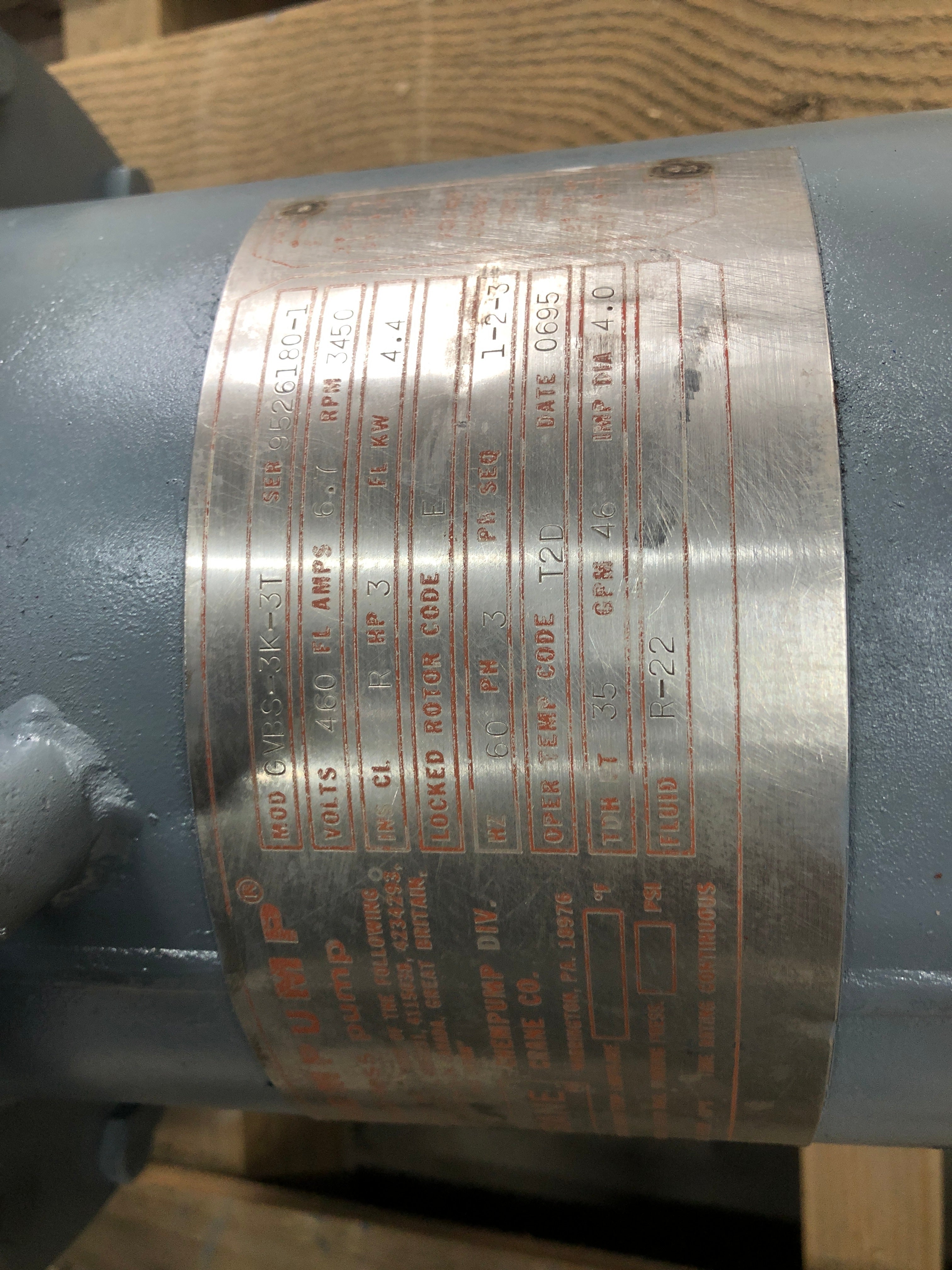 Chem-Pump G-Series GVBS-3K-3T Canned Motor Pump (3 HP)