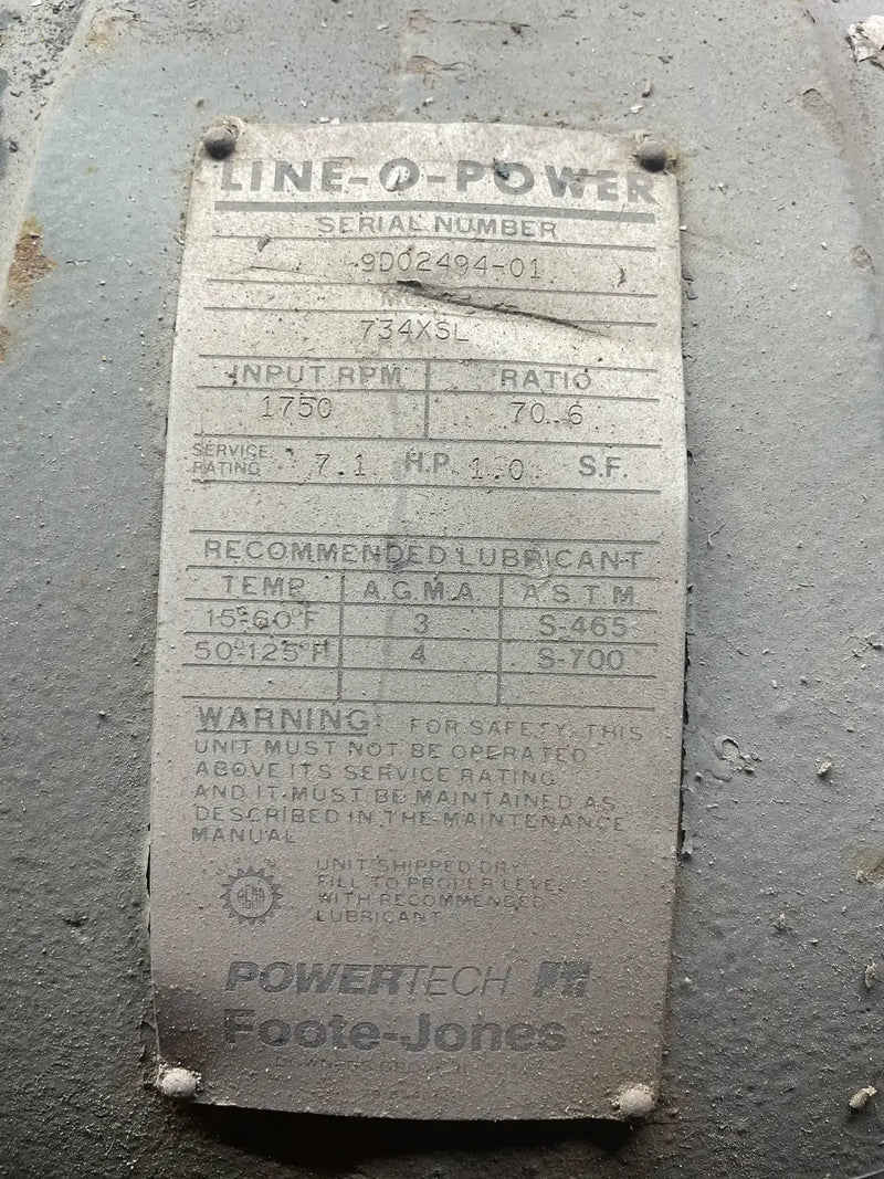 Powertech Foote-Jones Line-O-Power Concentric Gear Reducer