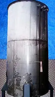 Tanque vertical de carcasa única de acero inoxidable: 500 galones