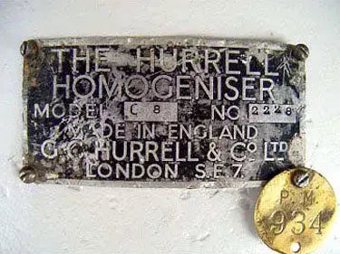 G.C. Hurrell & Co. Ltd. Homogeniser