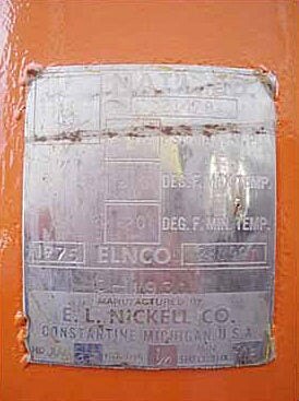E.L. Nickell Ammonia Vertical Receiver- 140 Gallon E.L. Nickell 