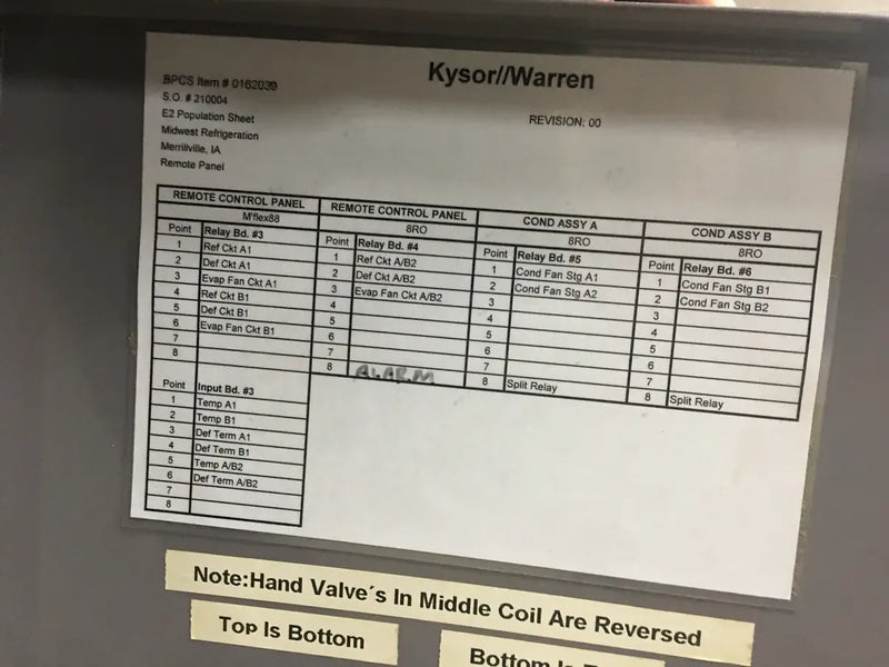 Kysor/Warren Motor Control Center - HP